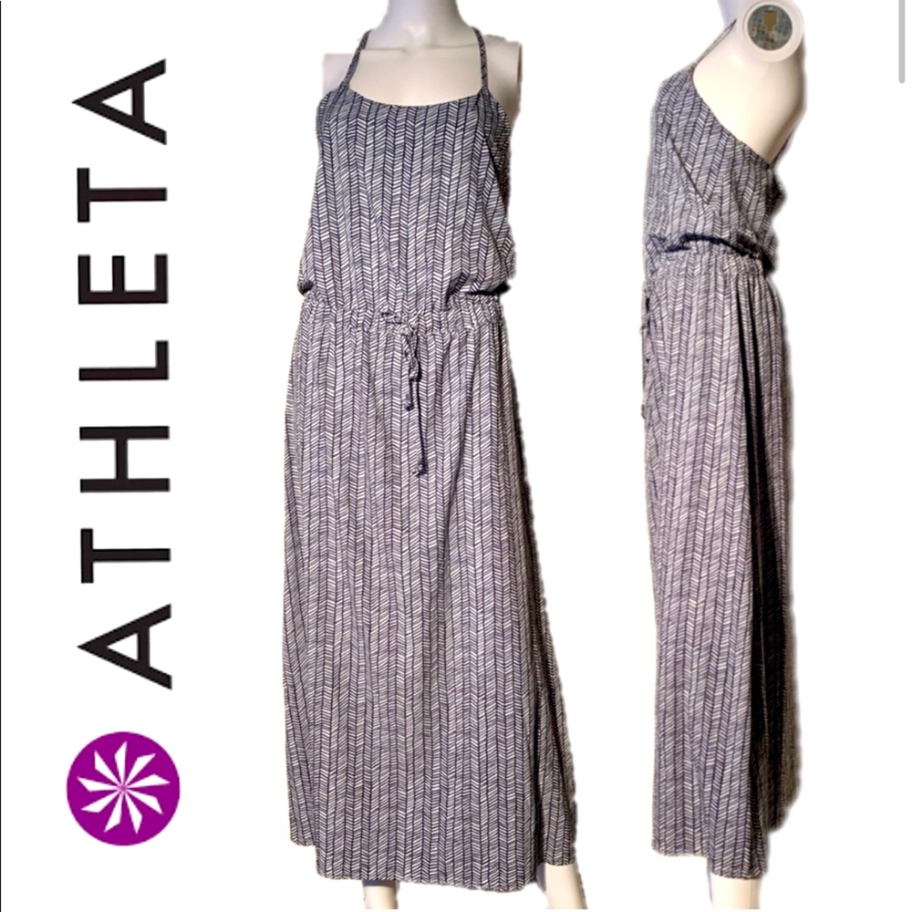 Athleta herringbone built-in bra sleeveless dress
